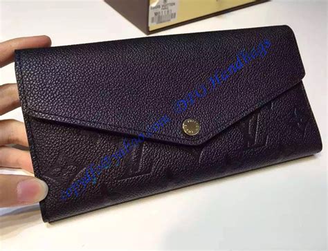 louis vuitton sarah monogram wallet with black empreinte leather